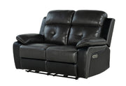 Global Furniture U5050 Black Charcoal Power Reclining Loveseat
