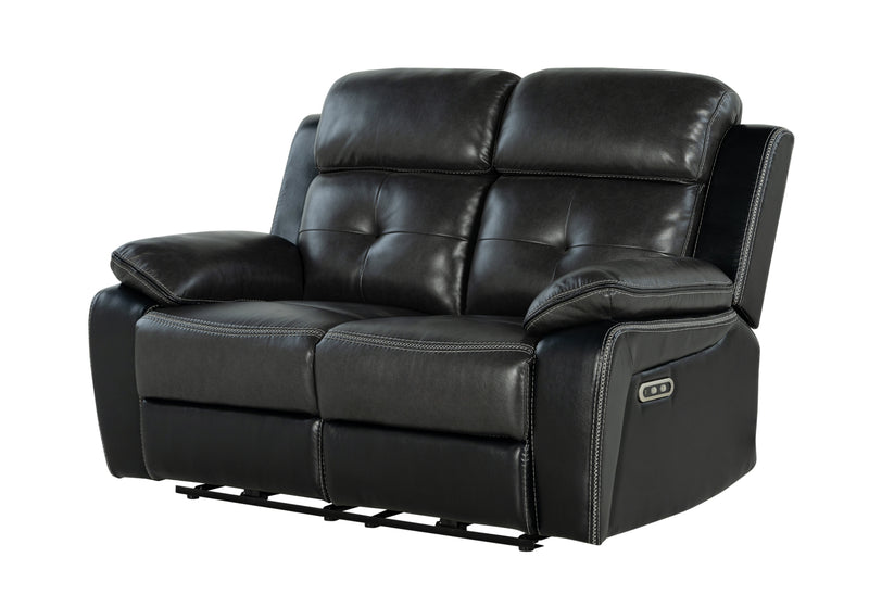 Global Furniture U5050 Black Charcoal Power Reclining Loveseat