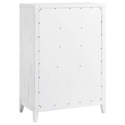 Coaster Furniture Marielle Distressed White 5 Drawer Chest