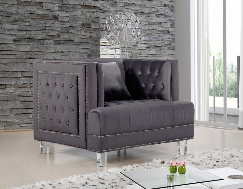 Meridian Furniture Lucas Black Velvet Chair