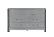 Global Furniture Logan Silver Dresser and Mirror
