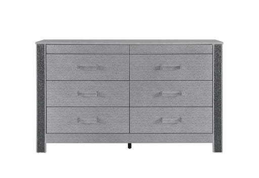 Global Furniture Logan Silver Dresser and Mirror
