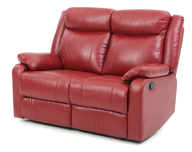 Glory Furniture Ward Pearl Faux Leather Double Reclining Love Seat