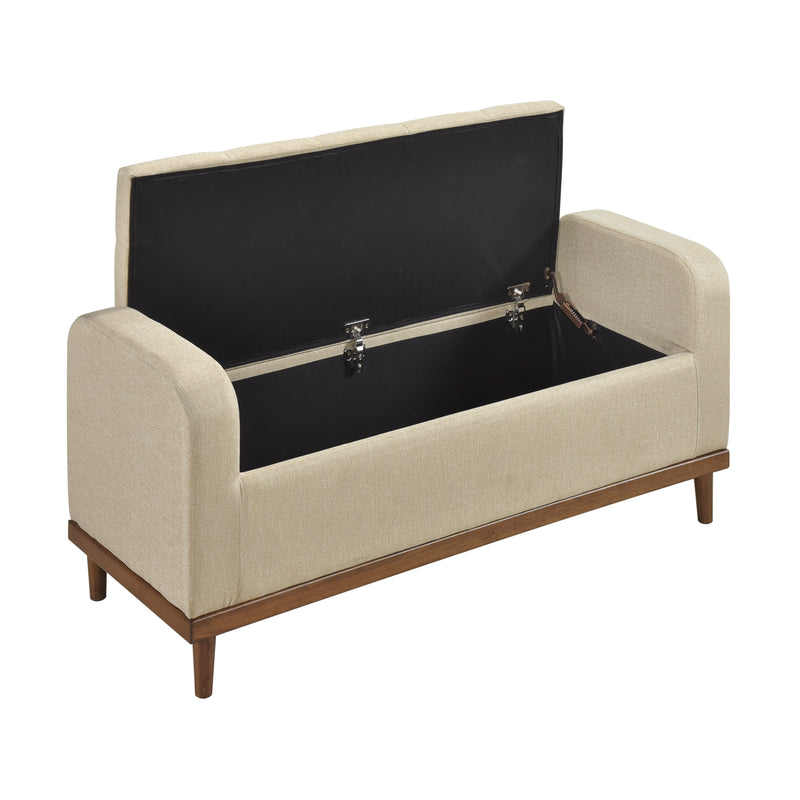Home Elegance Brigitte Blue Lift Top Storage Bench