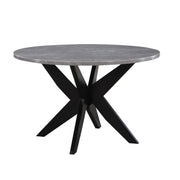 Steve Silver Amy Gray Faux Marble Round Dining Table