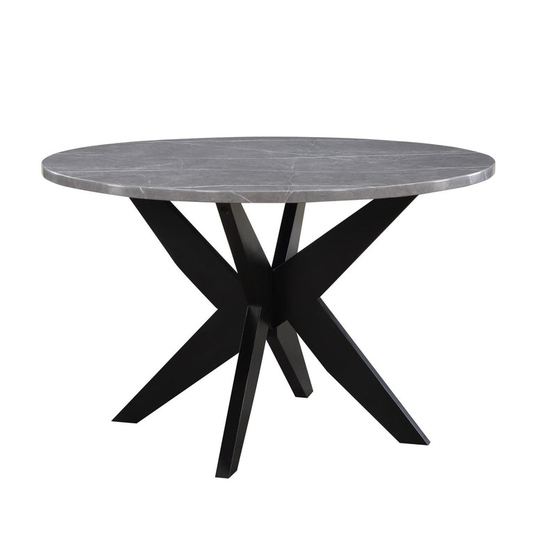 Steve Silver Amy Gray Faux Marble Round Dining Table