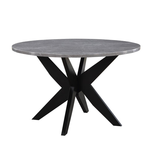 Steve Silver Amy Gray Faux Marble Round Dining Table