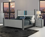 Global Furniture Logan Silver Nightstand