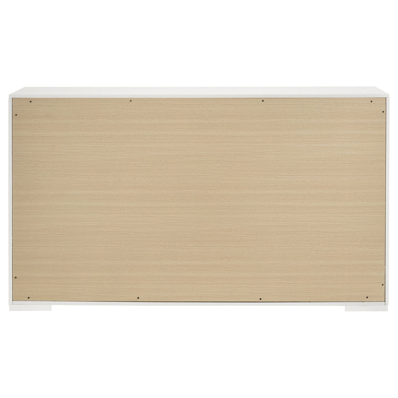 Coaster Furniture Ives White High Gloss 6 Drawer Dresser