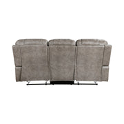 Home Elegance Oberon Dark Gray Double Reclining Sofa