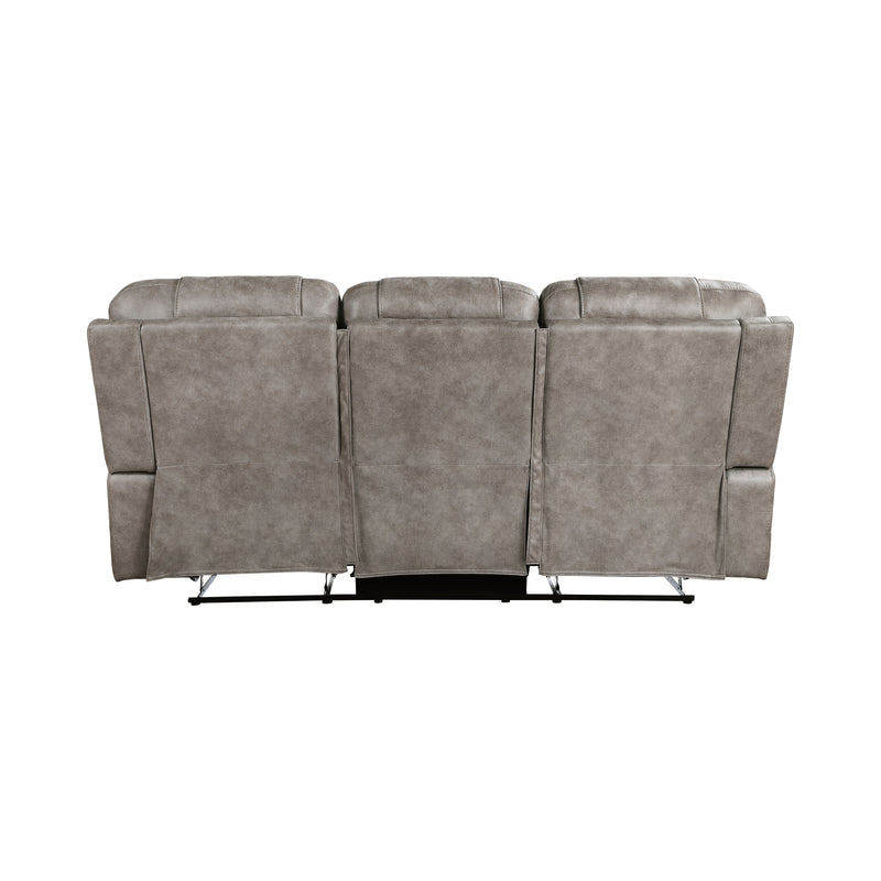 Home Elegance Oberon Dark Gray Double Reclining Sofa