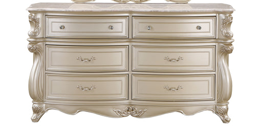 New Classic Furniture Monique Champagne Dresser with Marble Top