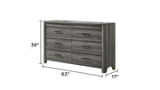 Galaxy Home Denver White 6 Drawer Dresser