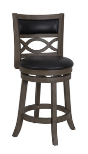New Classic Furniture Manchester Gray Black PU 24 Inch Counter Height Stool