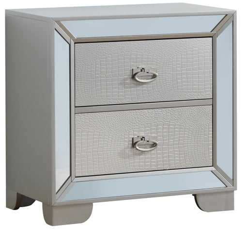 Glory Furniture Hollywood Hills Silver Champagne Nightstand