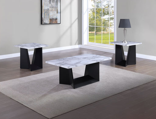 Crown Mark Adea Black 3pc Cocktail Table Set