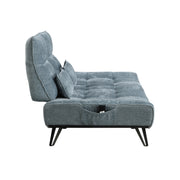 Home Elegance Quonsett Blue Sofa with Adjustable Headrests