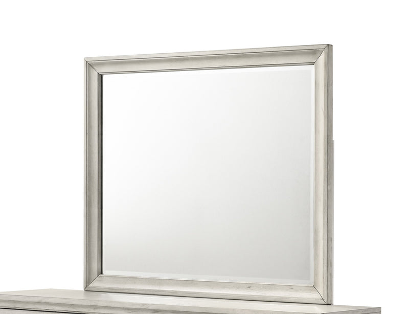 Crown Mark Jaymes White Mist Dresser and Mirror