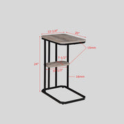 Crown Mark Ida Weathered Grey Chairside Table
