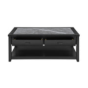 Steve Silver Garvine Black Gray Coffee Table