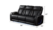 Galaxy Home Fortuner Black 2pc Living Room Set