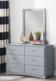 Home Elegance Orion Gray Dresser and Mirror
