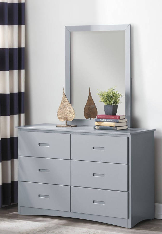 Home Elegance Orion Gray Dresser and Mirror