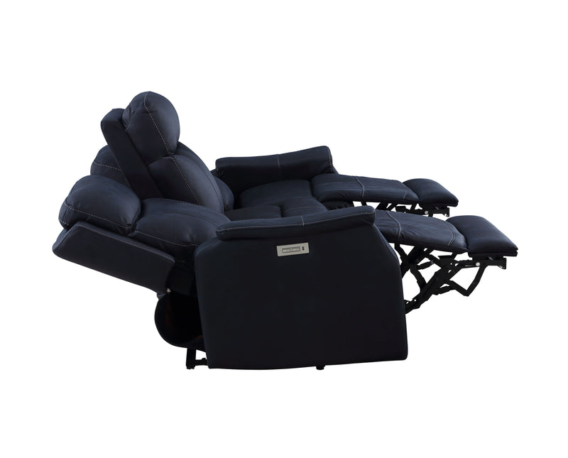 Steve Silver Valencia Ocean Blue Power Recliner Sofa
