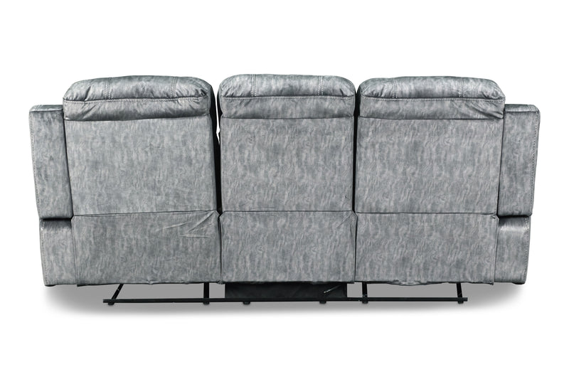New Classic Furniture Tango Gray Power Footrest Dual Recliner Sofa