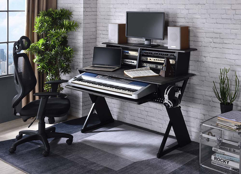 Acme Furniture Humanity Natural Black Music Desk
