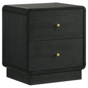 Coaster Furniture Cavelle Black 2 Drawer Nightstand