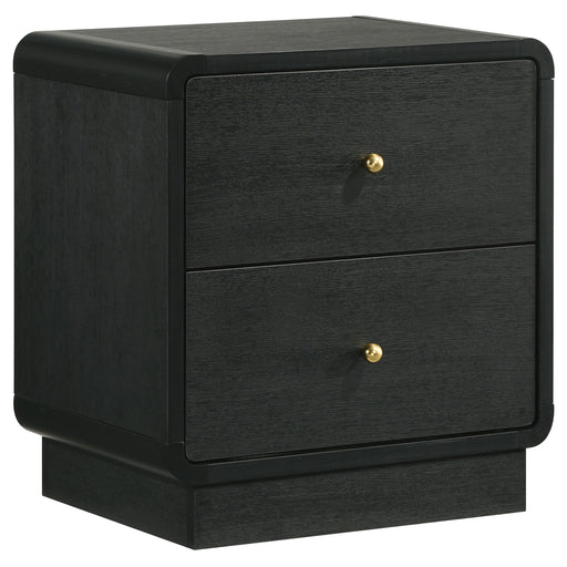 Coaster Furniture Cavelle Black 2 Drawer Nightstand