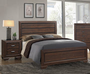 Crown Mark Farrow Chocolate Woodgrain Night Stand