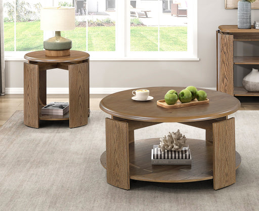 Home Elegance 1 Shelf Round 3pc Coffee Table Set