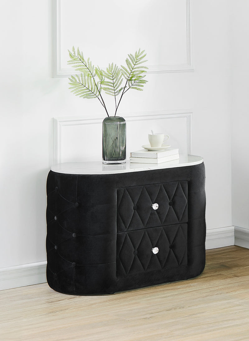 Crown Mark Natalia Grey Night Stand