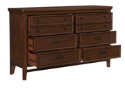 Home Elegance Frazier Park Dark Cherry Dresser and Mirror