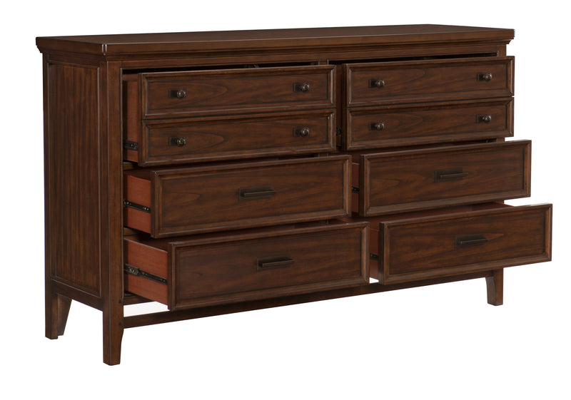 Home Elegance Frazier Park Dark Cherry Dresser and Mirror