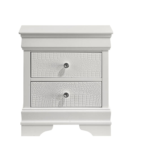 Galaxy Home Blaze White 2 Drawer Nightstand