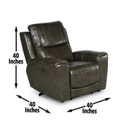 Steve Silver Laurel Grey Power Reclining Chair