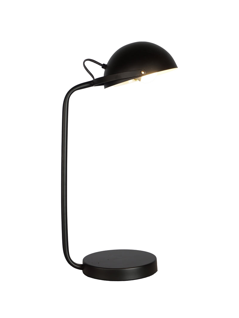 2 Crown Mark Matte Black Table Lamp