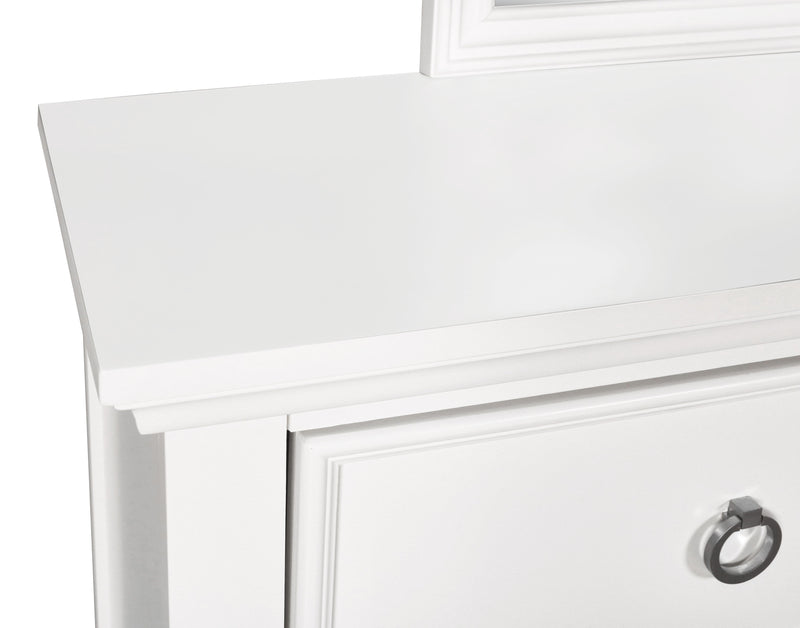 New Classic Furniture Tamarack White Solid Dresser And Mirror