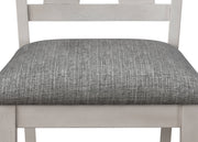 2 Crown Mark Maribelle Chalk Grey Side Chairs