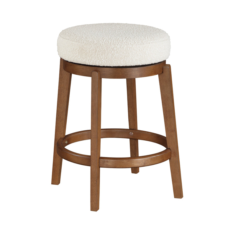 Home Elegance Lily White Swivel Counter Height Stool