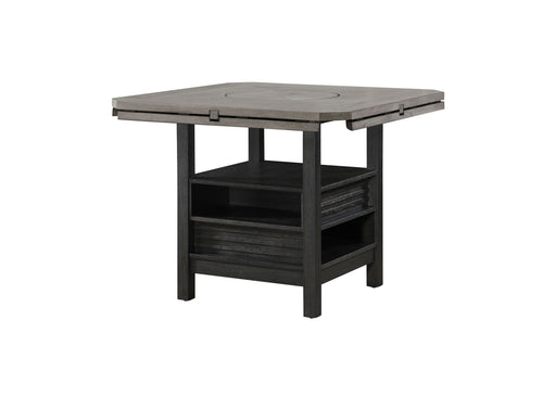 Crown Mark Cline Light Grey Counter Height Table Shelve