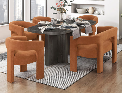 Home Elegance Marais Orange 6pc Dining Room Set