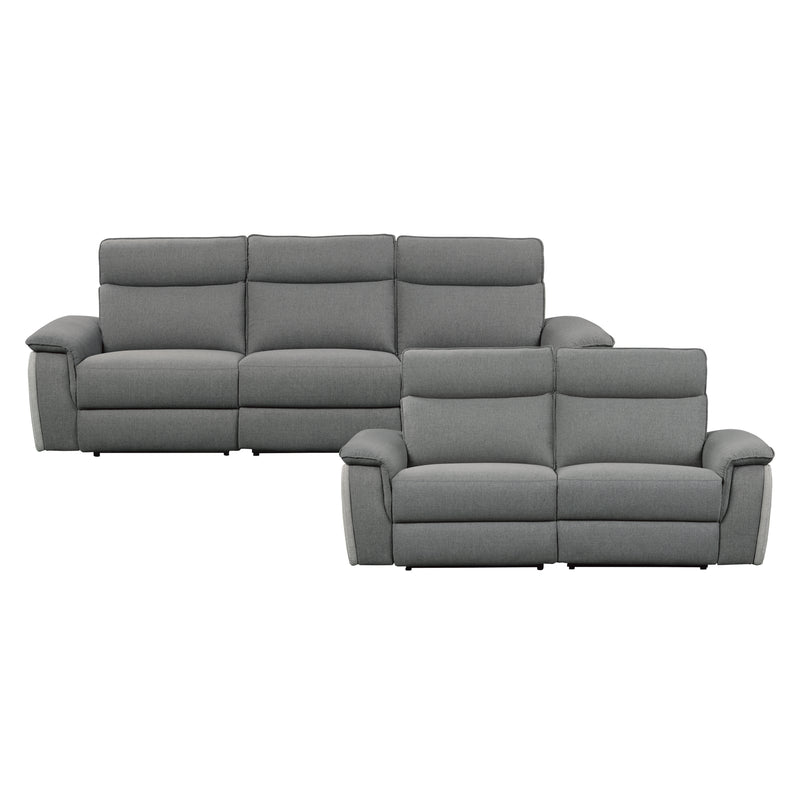 Home Elegance Maroni Gray Power 2pc Living Room Set