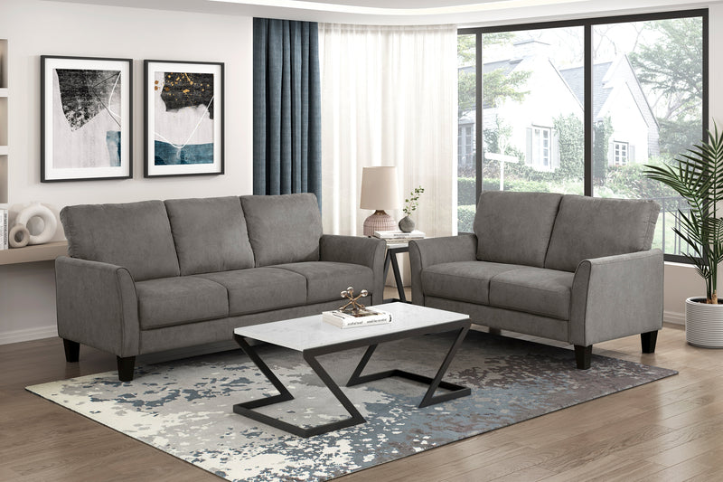 Home Elegance Aliana Gray 2pc Living Room Set