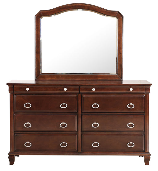 Glory Furniture Triton Cappuccino Dresser and Mirror