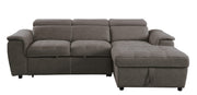 Home Elegance Ferriday Taupe Sectional With Chair