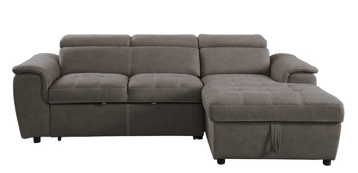 Home Elegance Ferriday Taupe Sectional With Chair
